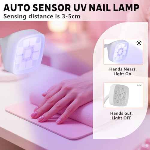 KEDAO UV Nail Lamp, UV Light for Gel Nails, Rechargeable LED Nail Lamp with Timers & Auto Sensor