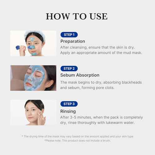 Medicube Zero Pore Blackhead Mud Facial Mask - Skin Cooling & Pore Tightening - 3 Minute Quick Dry Formula with AHA, BHA, PHA, and Pore-Purifying Clay - Korean Mud Mask 3.52 oz