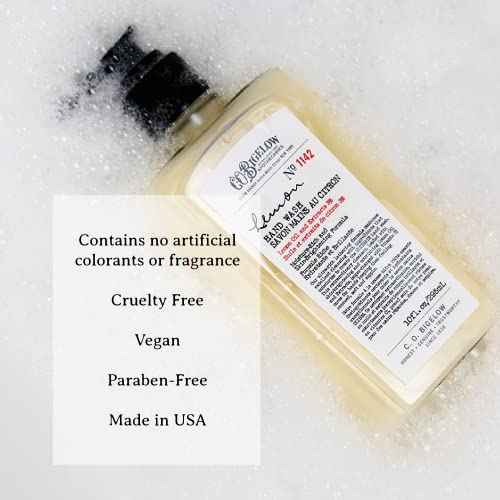 C.O. Bigelow Apothecary Trio Bath & Body Care Gift Set, Lemon Soap, Lemon Hand Treatment & Body Cream, Liquid Hand Wash & Moisturizing Lotions, Set of 3
