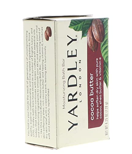 Yardley London Pure Cocoa Butter & Vitamin E Bar Soap, 4.25 Ounces /120 G (Pack of 10)