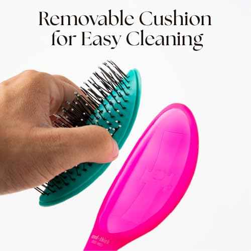 Olivia Garden OG Detangler Brush ? Removable Cushion, Gentle Scalp Massage & Detangling for Wet or Dry, Medium to Thick Hair