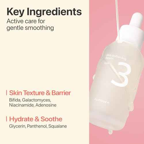 numbuzin No.3 Serum | Skin Softening Serum | Pores, Textured, Bumpy, Rough to Glass Skin | Bifida, Galactomyces, Niacinamide, Adenosine, Panthenol | 1.69 fl. oz.