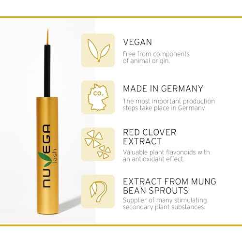Nuvega Lash - Vegan Eyelash Serum & Eyebrow Serum Set I Longer Eyelashes in 4-6 Weeks I Lash and Eyebrow Growth Serum I Made in Germany I 1ml & 3ml