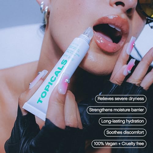 Topicals Slick Salve Mint Glossy Lip Balm | Soothes Discomfort, Strengthens Barrier and Provides Lasting Hydration & Relief | Vegan, Paraben-Free Formula with Hyaluronic Acid and Ceramides