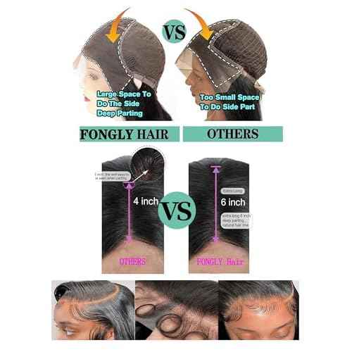 28 Inch 13x6 Lace Front Wigs Human Hair Pre Plucked 200 Density HD Transparent Front Wigs Human Hair Glueless Wigs Human Hair With Baby Hair for Women Natural Black