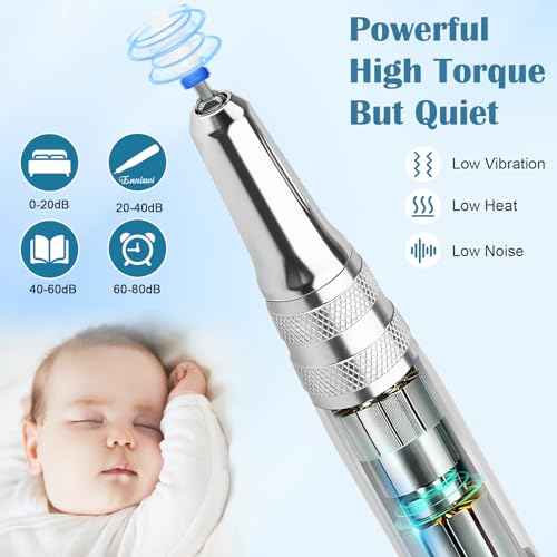 Nail Drill Professional 35000RPM, Cordless Electric Nail File Drills para U?as, Portable Rechargeable E File 7 Bits Manicure Pedicure Kit for Acrylic Nails Gel Remover Salon Home Tools, White