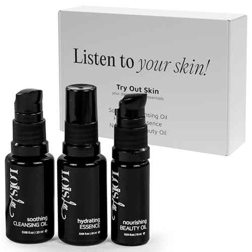 Lo?s Lee Luxury Gift Set ? Try-Out Skincare Set ? Cleansing Oil, Hydrating Essence & Beauty Oil ? 100% Natural, Water-Free, & Fragrance-Free Facial Kit ? 3-Week Supply