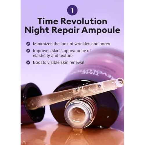 MISSHA Time Revolution Night Repair 5X Gift Set Night Repair Ampoule and Cream 5X, The First Essence 5X for Youthful, Glass Skin, Korean Skin Care