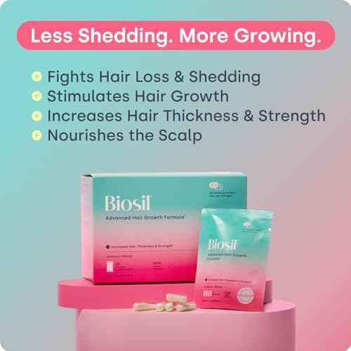 Biosil Advanced Hair Growth Formula - 30 Packets - Promotes Hair (re) Growth, Prevents Hair Loss and Shedding & Increases Thickness and Strength - with Patented ch-OSA - 1 Month Supply