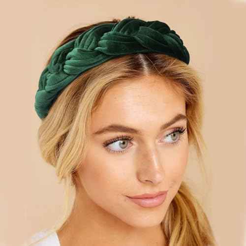 DRESHOW Velvet Braided Headband Women Hair Hoop Elastic Hair Bands Fashion Headbands for Women