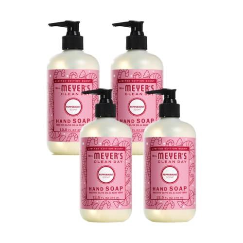 MRS. MEYER'S CLEAN DAY Peppermint Liquid Hand Soap Peppermint, 12.5 oz. (Pack of 4)