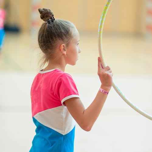 BBTO 20 Pieces Girls Gymnastics Hair Ties Gymnastic Hair Bands Accessories Stuff Ribbon Ponytail Holders No Crease Sport for Christmas Women Team Gifts(Cute Colors)