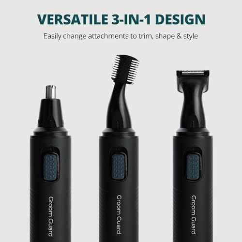 3-in-1 Nose Hair Trimmer for Men - 2025 Professional Painless USB Rechargeable, IPX6 Waterproof, Easy to Use