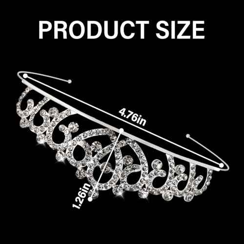 Tiaras Crowns Headbands for Girls Women 10 Pcs Small Silver Princess Tiara Bulk Crown Tiaras Rapunzel Crowns for Wedding Birthday Crystal Tiara for Prom, Bride, Pageant, Halloween