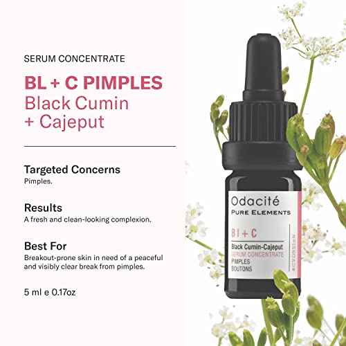 Odacit? Acne Serum Concentrate for Face, Pore Cleanser Facial Oil for Pimples with Black Cumin + Cajeput - Purifying Facial Serum with Vitamin A & Natural Ingredients - 0.17 Fl. Oz