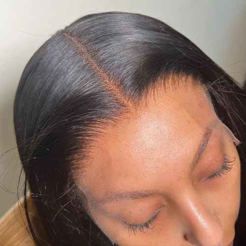 5x5 Skinlike Real HD Lace Closure Only Body Wave Ultra Thin Invisible Lace Virgin Human Hair Closure Pre Plucked Natural Hairline Sew In Closure Piece 16 Inch Natural Black