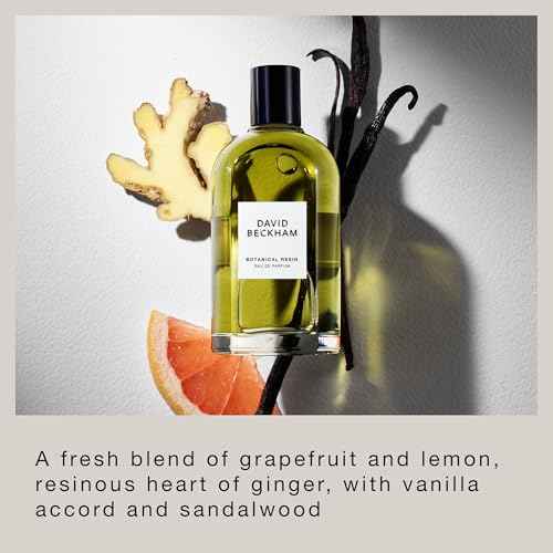 David Beckham Collection Botanical Resin Eau de Parfum 3.3 fl oz (Pack of 1), Notes of Grapefruit, Ginger, and Sandalwood, Men's Fragrance, Long Lasting, Everyday Fragrance, Travel Size