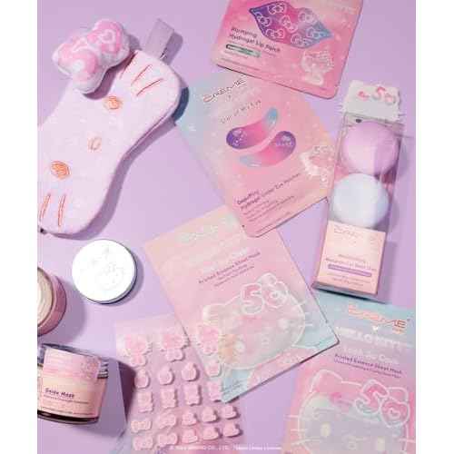 The Cr?me Shop x Hello Kitty Feel So Clear Printed Essence Sheet Mask, Clarifying and Hydrating Face Mask with Tea Tree and Hyaluronic Acid - 50th Year Anniversary Limited Edition - (Pack of 6)