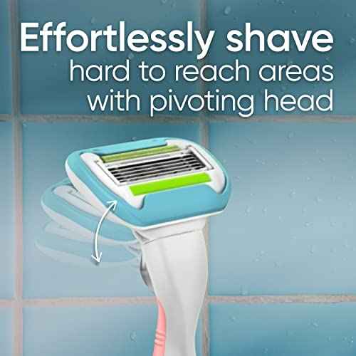 Gillette Venus Extra Smooth Pink Women's Razor, Pivoting Razor Head, 5 Blades for an Extra Smooth Shave, Handle + 3 Blade Refills, Holiday Gifts for Women