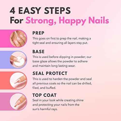 KIARA SKY Dip Manicure Nail Liquid Essentials | 0.5 fl oz | Dip Liquids Kit Steps 1-4