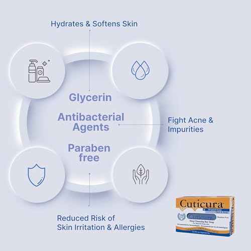 Cuticura Official Deep Cleansing Face and Body Soap - 5.25 oz (Pack of 3)