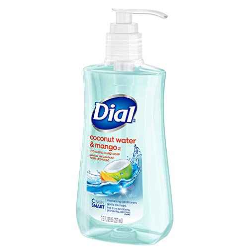 Dial Liquid Hand Soap, Coconut Water & Mango,7.5oz (Pack of 12)