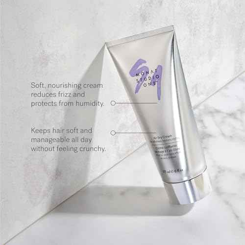 MONAT STUDIO ONE¢â Air Dry Cream - Soft, Hair Styling Cream for touchable hold and Humidity Protection. Hair Frizz Control for All-Hair Types and no heat needed - Net Wt. 177 ml / 6 fl. oz.