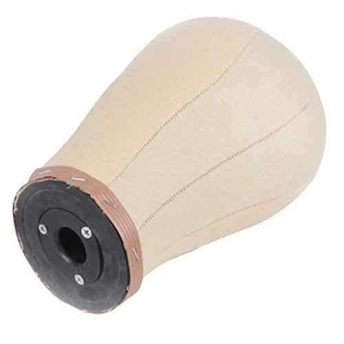 WeKen Canvas Cork Model Head for Fixing Wigs/Hats Block Stand 19"