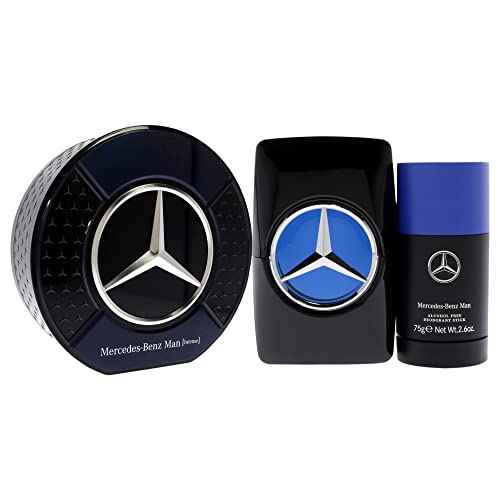 Mercedes Benz Intense Gift Set Perfumes for Men - Includes 2.7 oz Eau de Toilette Spray and 2.6 oz Deodorant Stick - Woody Scent - Opens with Notes of Pear - Evokes Power and Sensuality - 2 pc