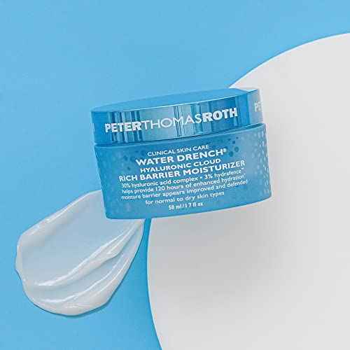 Peter Thomas Roth | Water Drench Hyaluronic Cloud Rich Barrier Moisturizer | Hyaluronic Acid Barrier Cream For Dry Skin, Fragrance-Free