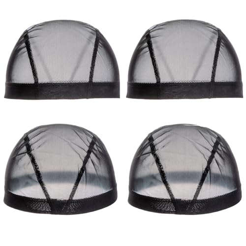 Wig Caps for Women 112 Pieces Wig Installation Kit Stretchable Mesh Dome Caps Wig Making Kit Accessory Thread with Needle Wig Combs Metal Hair Clips Adjustable Elastic Bands Wig Straps Wig Install Kit