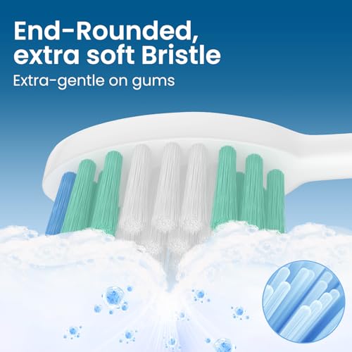 Replacement Toothbrush Heads 10 Pack Compatible with AquaSonic Black Series, Vibe Series Electric Toothbrush, White