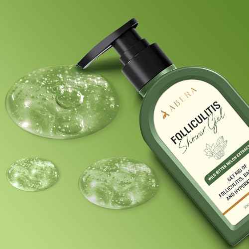 ABERA Folliculitis BHA Shower Gel, High-Performance Folliculitis Body Wash, Wild Bitter Melon Extract, Reduces Back Acne & Hyperkeratosis, 2 Boxes + Gift Grapefruit Hair Regrowth Shampoo for Hair Loss