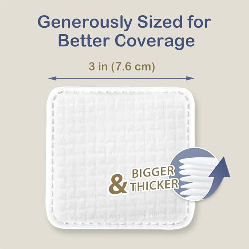 Ourmed Life Large Cotton Pads for Makeup Removal, Soft & Lint-Free Face Pads with Pressed Seam Design, Durable Makeup Remover Pads for Facial Cleansing on All Skin Types, 3x3 Inch, 120 Count