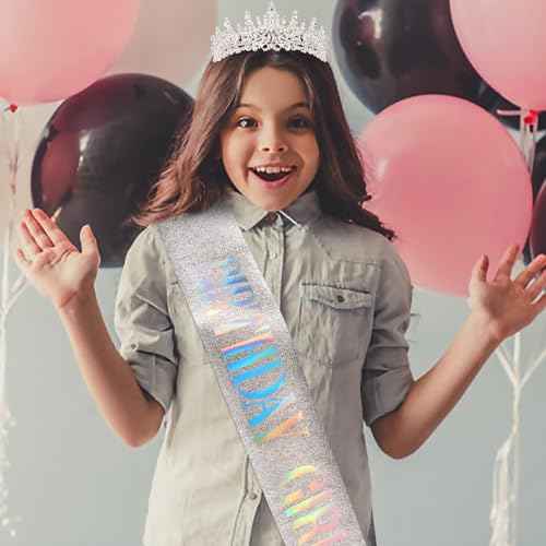 COCIDE "BIRTHDAY GIRL Birthday Sash and Crowns for Women Crystal Birthday Sashes for Women Party Decoration for Happy Birthday Gift Accessory