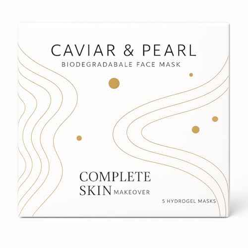 CSM Caviar & Pearl Face Mask ? Luminous Hydrated Skin ? Reduces Fine Lines & Wrinkles, Brightens Complexion, and Strengthens Skin Barrier ? 5 Individually-Wrapped Masks