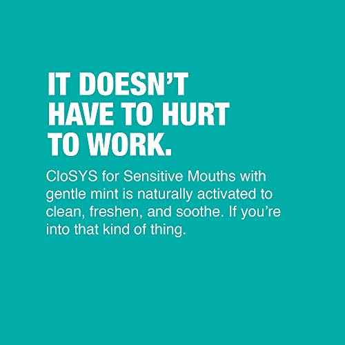 CloSYS Sensitive Mouthwash, Pack of 48 Pefect for Dental Offices, Gentle Mint, Alcohol Free, Dye Free, pH Balanced, Helps Soothe Mouth Sensitivity, Fights Bad Breath, 3.4oz Mouth Rinse TSA Approved