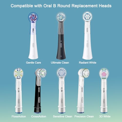 6 Pack Toothbrush Cover Compatible with Oral B Sensitive, FlossAction, Cross Action, Precision IO Replacement Heads, Toothbrush Cap for Oral B Pro 1000, Smart and IO Series Electric Toothbrush