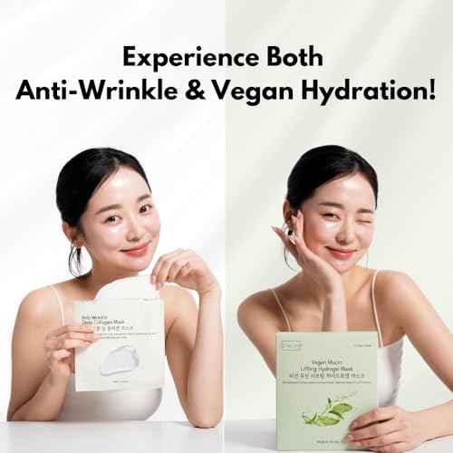 Hydrogel Collagen Korean Face Mask 5+5 EA Luxury Skin Care (AntiWrinkle, Vegan Mucin) (Variety 10)