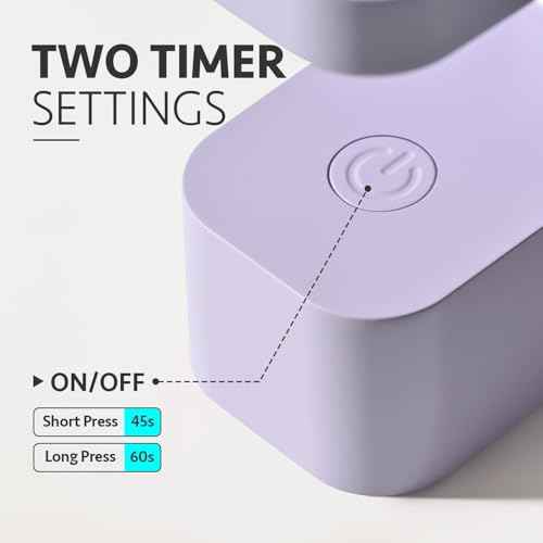 GAOY Mini UV Light for Gel Nails, Small Curing Light with 2 Timers, U-Shaped LED Nail Lamp for Fast Curing, Purple