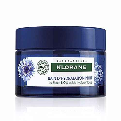 Klorane - Revitalizing Water Sleeping Mask with Organically Farmed Cornflower & Hyaluronic Acid - Hydrating Night Mask - Awaken, Moisturize, & Plump - Paraben & Silicone-Free - 1.6 fl. oz.