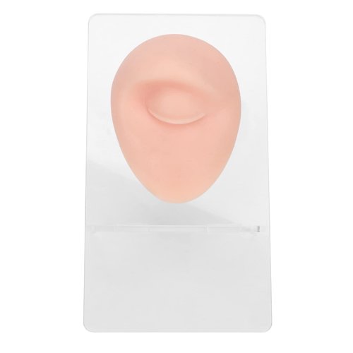 Soft Silicone Flexible Model Body Part, Silicone Nose Tongue Mouth Eye Navel Ear Model Fake Ear with 2 Base for Piercing Practice Acupuncture and Jewelry Display Teaching Tool (Light Skin Colour)