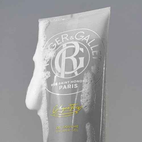ROGER & GALLET Shower Gel Cologne Twist - Invigorating Citrus & White Woods - Enriched with Sage & Aloe Vera - Natural, Easy Rinse Formula - Vitalizing Organic Body Wash for Men & Women - 200ml