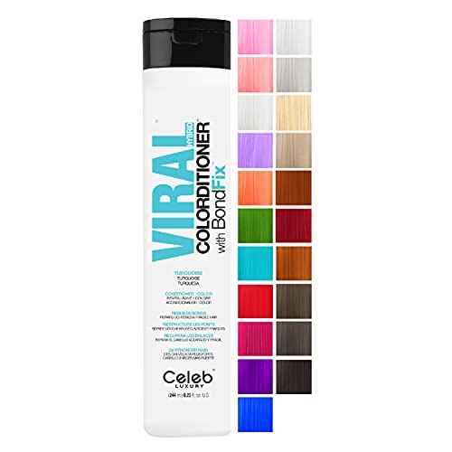 Celeb Luxury Intense Color Depositing Colorconditioner Conditioner + BondFix Bond Rebuilder, Vegan, Sustainably Sourced Plant-Based, Semi-Permanent, Viral and Gem Lites Colorconditioners