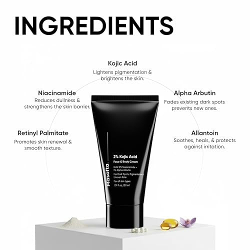 2% Kojic Acid Face & Body Cream for Pigmentation, Melasma, Acne Marks, Underarms, Neck - For Men & Women 30 ml (Pack of 1)