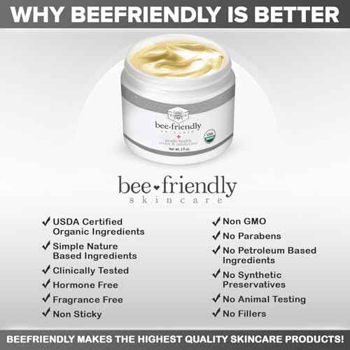 BeeFriendly Organic Penile Health Creme, USDA Certified Cream, Natural Moisturizer Aids With Dry, Chafed, Itchy, Irritated & Sensitive Male Skin 2 oz