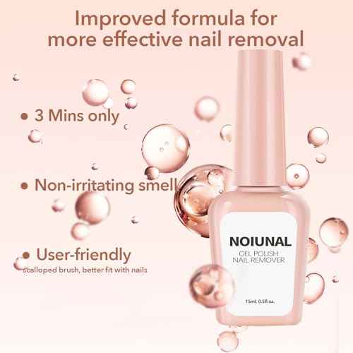 Gel Nail Polish Remover, Acetone-Free Gel Polish Remover, Easily and Quickly Remove in 3-5 Minute, No Soaking or Wrapping, Travel-Friendly 15ML