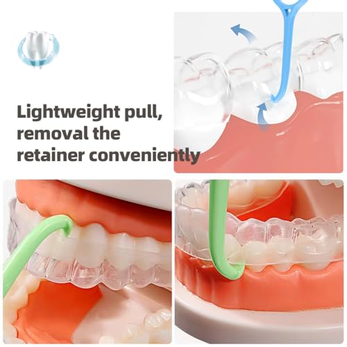 EAEDMY 12PCS Individually Packaged Aligner Removal Tool for Invisible Removable Braces Retainers and Dentures, Convenient and Clean Personal Orthodontic Solution Accessories (12pcs)