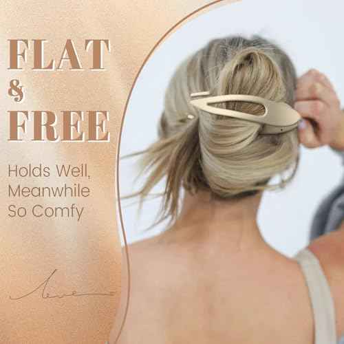 Flat Hair Clips for Women-8Pcs Large Matte No-Slip French Concord Claws, Accessories for Thick & Thin Hair (Neutral, Bundle)