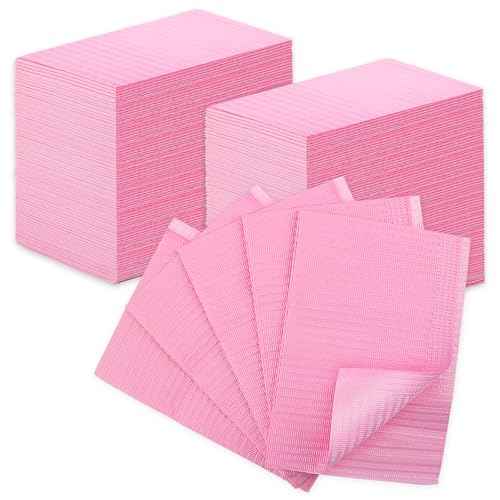 160pcs Disposable Nail Mats Foldable Nail Paper Towels, Table Acrylic Nail Practice Sheet, 3 Ply Waterproof Clean Nail Table Practice Mat for Salon Manicure Tattoo,Nail Art Accessories 13"x18"(Pink)
